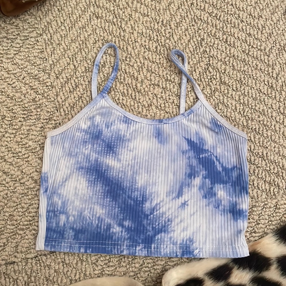 Tie die blue shirt